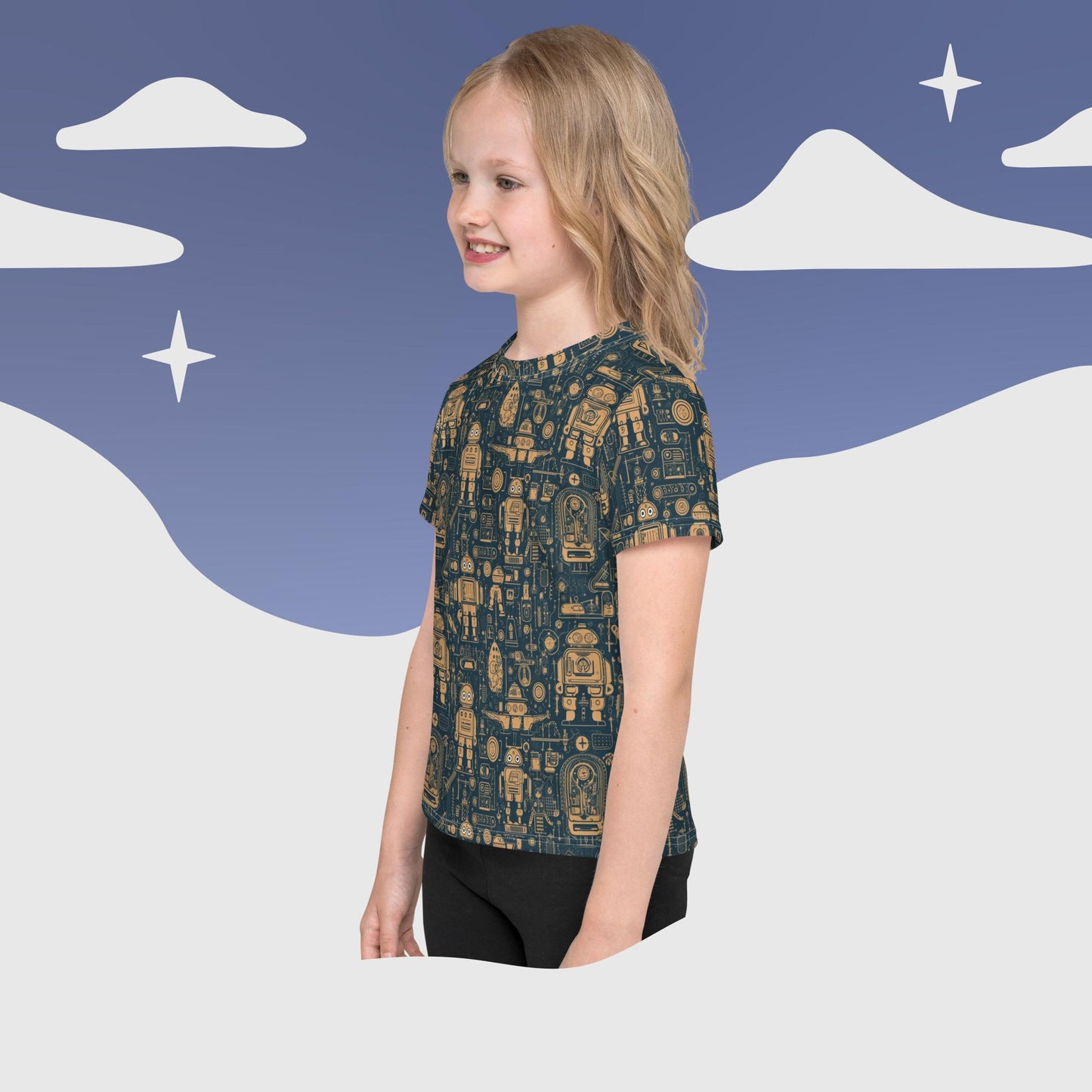 Roboticist Dreams Kids crew neck t-shirt